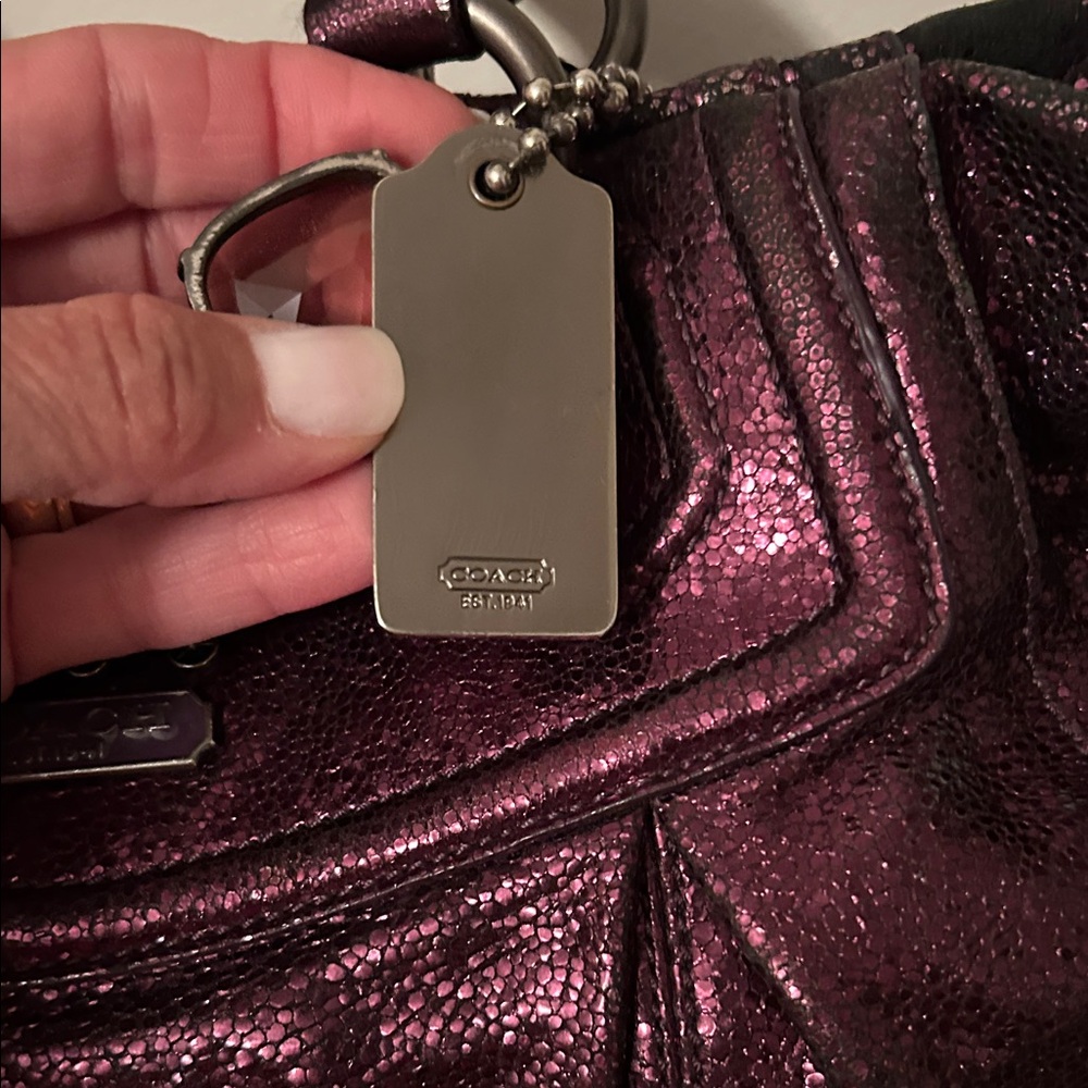 Coach Shimmering Purple Tote - Picture 6 of 16